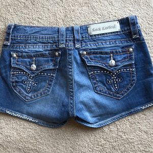 Rock revival jean shorts